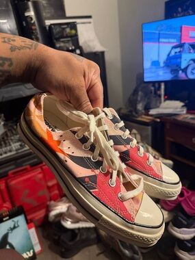Converse Chuck 70 Low Floral Sneakers Women’s 8  Pink/Orange/Egret